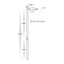Havit Lighting Tivah 316 Stainless Steel TRI Colour Single Adjustable LED Bollard Spike Light (HV1403T-SS316)