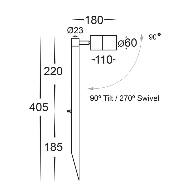 Havit Lighting Tivah Solid Copper LED Garden Spike Light (HV1413T)