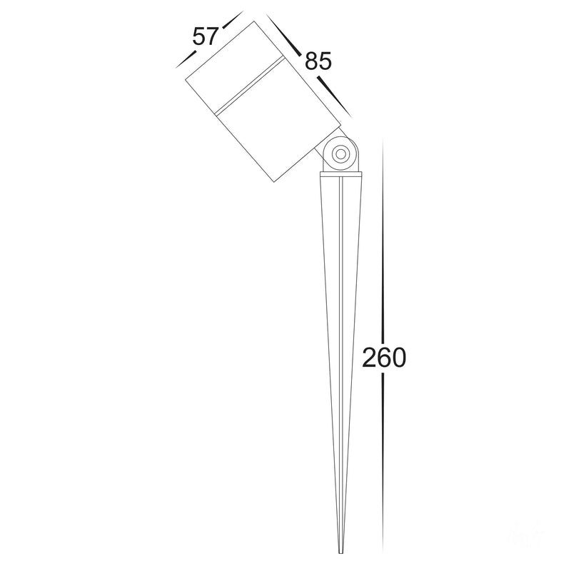 Havit Lighting Oasis Black 7w TRI Colour LED Garden Spike Light (HV1429T-7W)