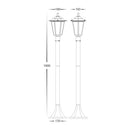 Havit Lighting Fibra Aluminium Black 6 Panel Post Light (HV1652W-P-BLK)