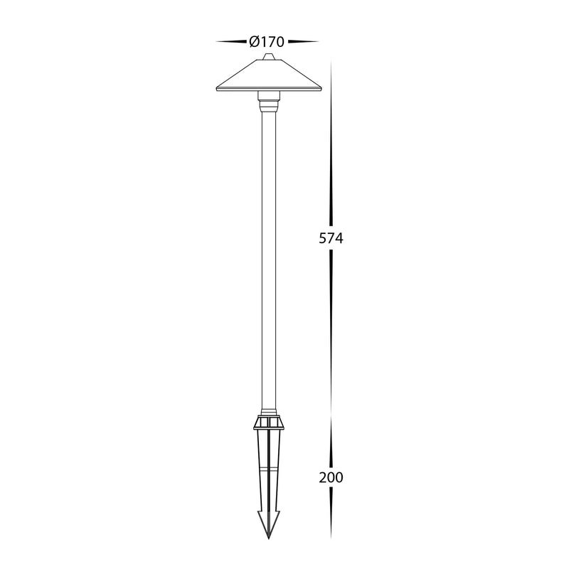 Havit Lighting Bitta 316 Stainless Steel Black 3w LED Garden Spike Light (HV1453T-BLK)