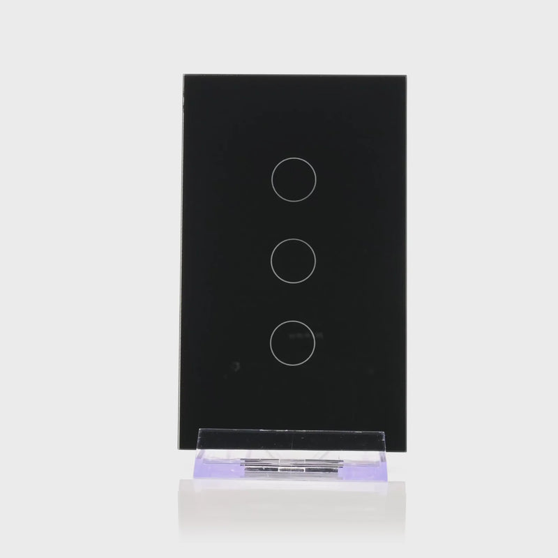 Havit Lighting Wifi 3 Gang Black Wall Switch (HV9210-3)