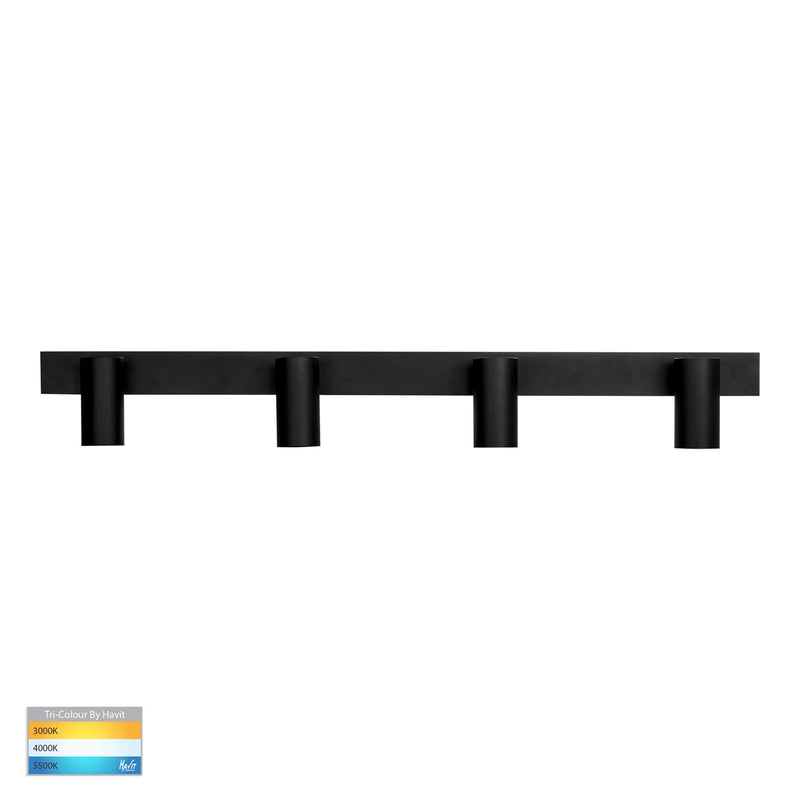 Havit Lighting Revo Black 4 Light TRI Colour Bar Light (HV4002T-4-BLK)