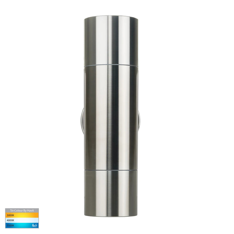 Havit Lighting Tivah Titanium Aluminium TRI Colour Up & Down Wall Pillar Lights (HV1085T-HV1087T)