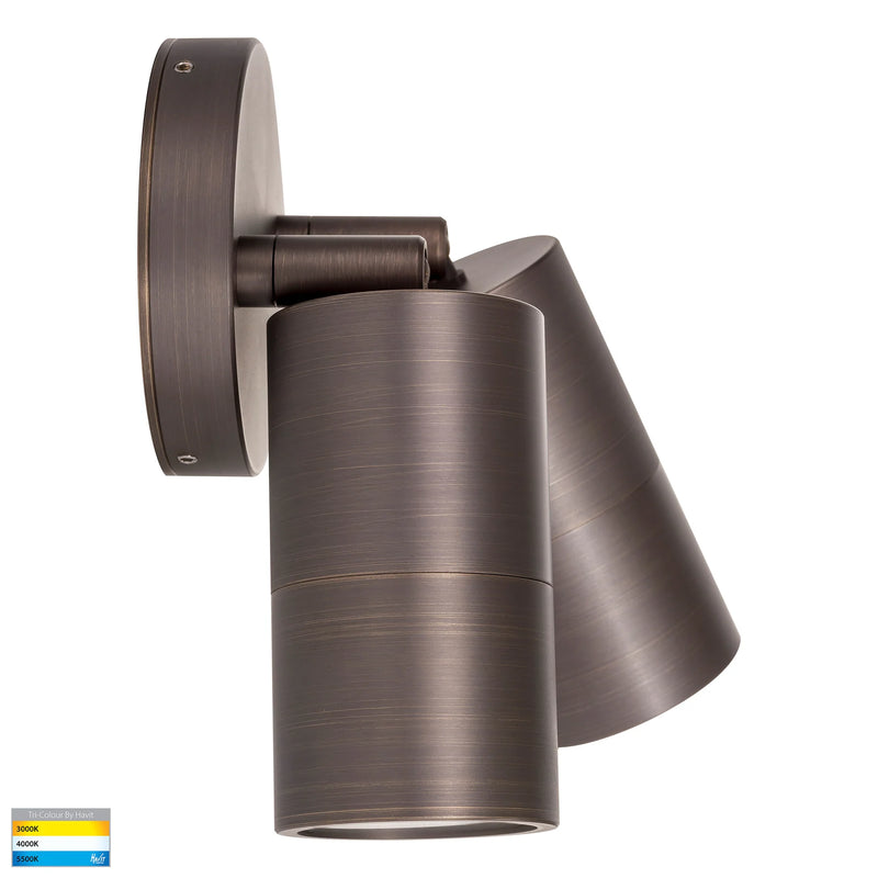 Havit Lighting Tivah Antique Brass TRI Colour Double Adjustable Wall Pillar Lights (HV1395T-HV1397T)