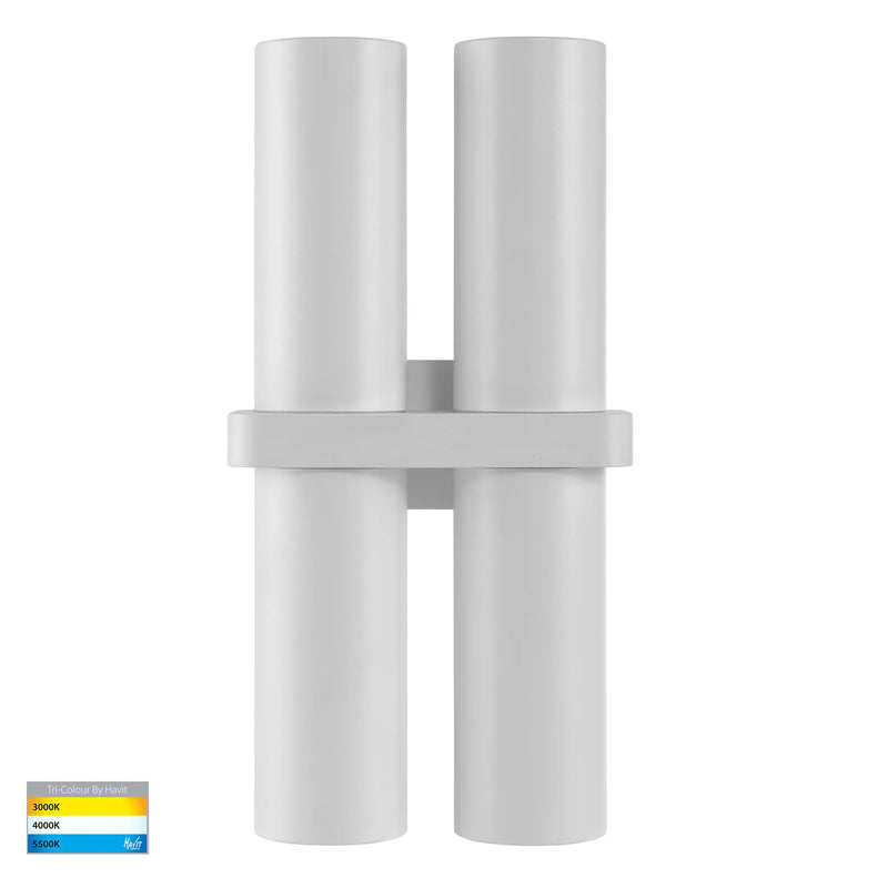Havit Lighting Luz White TRI Colour Double Up & Down Wall Pillar Lights (HV10392T)