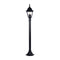 Havit Lighting Newark Aluminium Black 4 Panel Post Light (HV1651W-P-BLK)