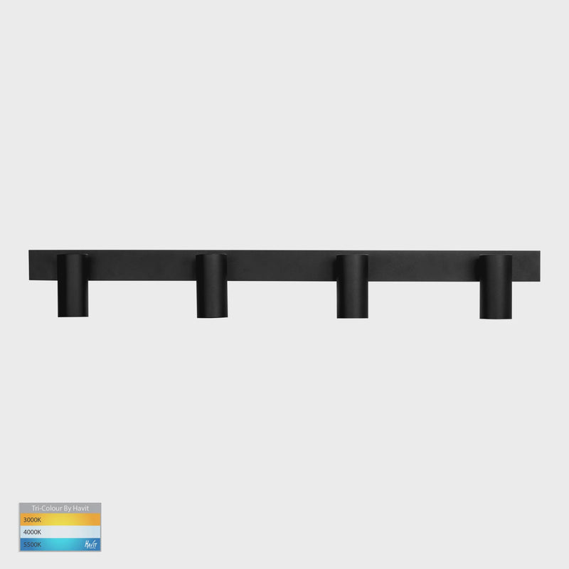 Havit Lighting Revo Black 4 Light TRI Colour Bar Light (HV4002T-4-BLK)