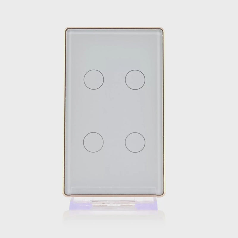 Havit Lighting Wifi 4 Gang White with Gold Trim Wall Switch (HV9120-4)