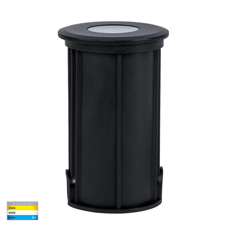 Havit Lighting Elite Black Aluminium LED Deck or Inground Lights (HV2881T-BLK-12V)