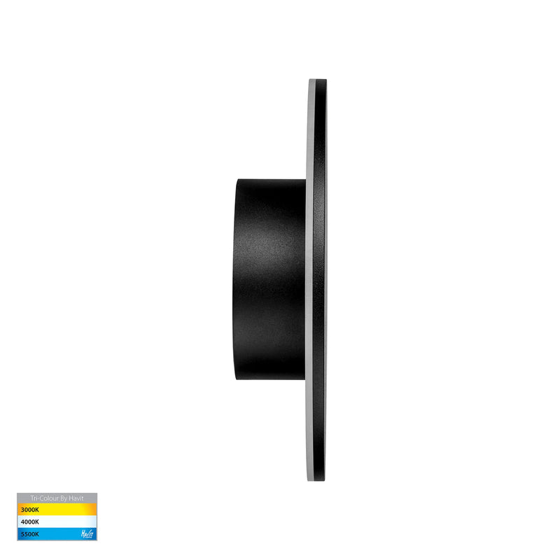 Havit Lighting Halo Black TRI Colour LED Wall Light (HV3592T-BLK)