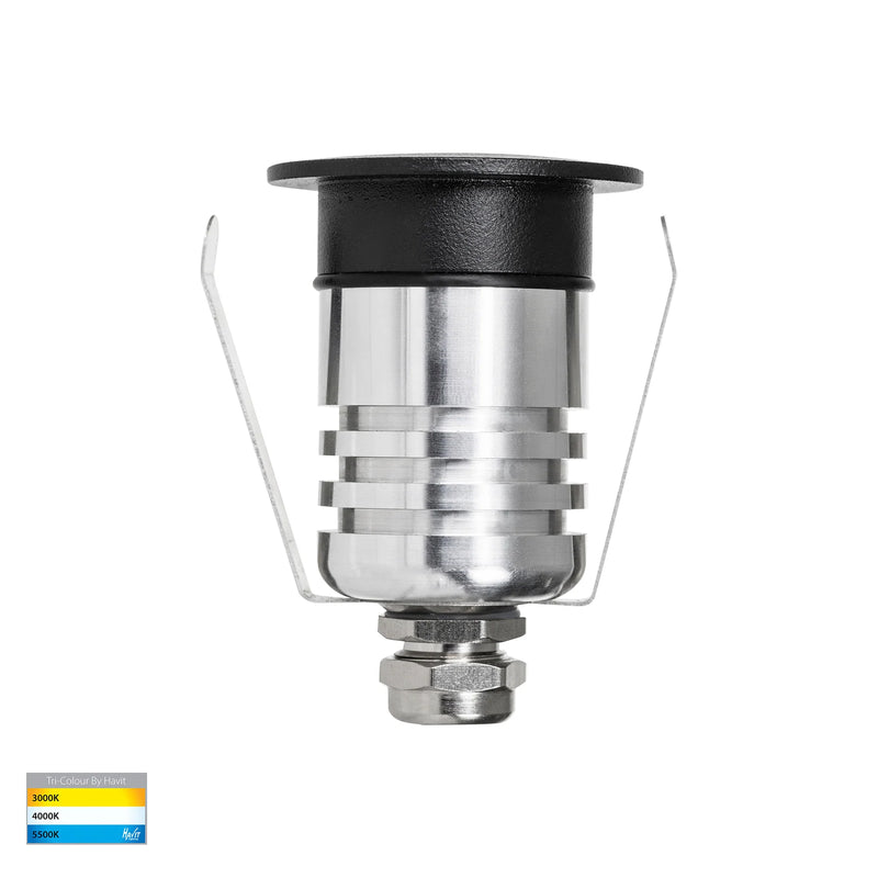 Havit Lighting Brillo Black Aluminium LED Wall or Inground Light (HV2894T-BLK-12V)