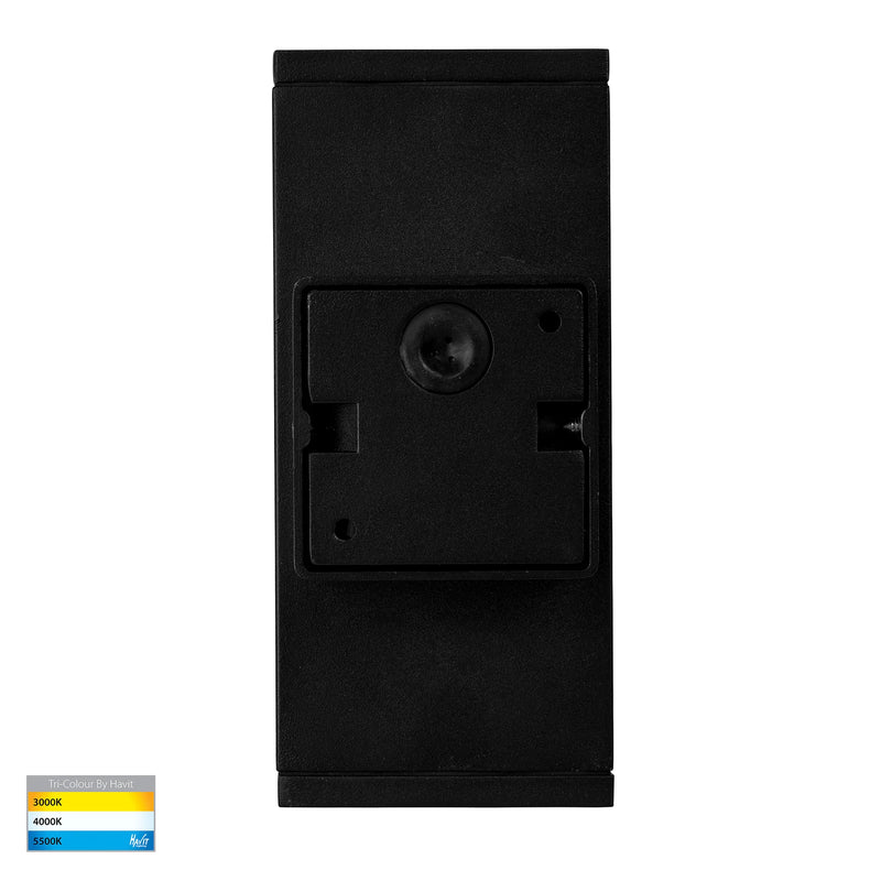 Havit Lighting Quadru Square Black TRI Colour Up & Down LED Wall Light (HV3624T-BLK)