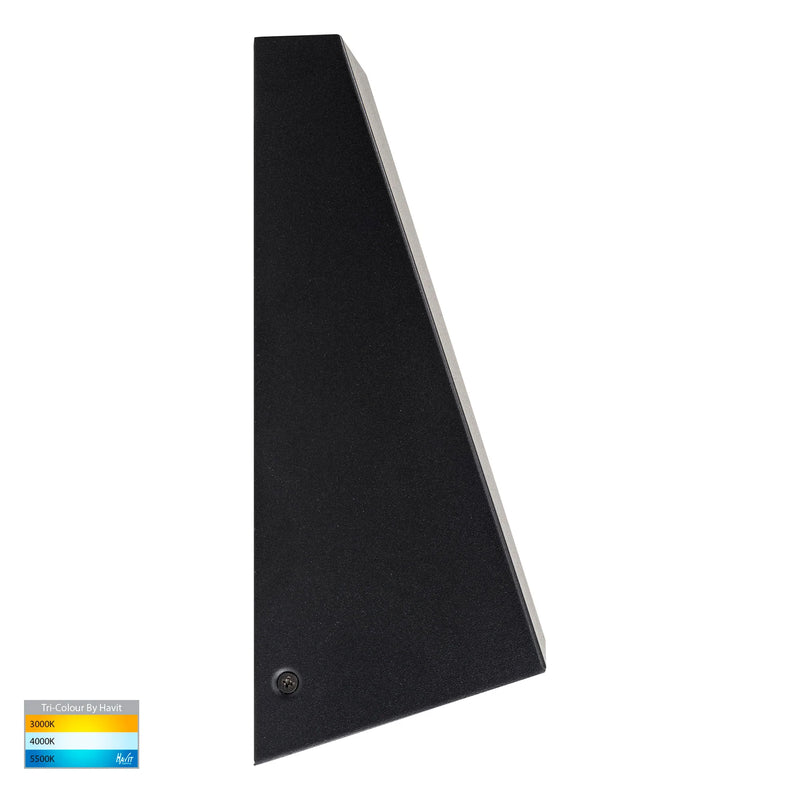 Havit Lighting Taper Black TRI Colour LED Wedge Wall Light (HV3601T-BLK)