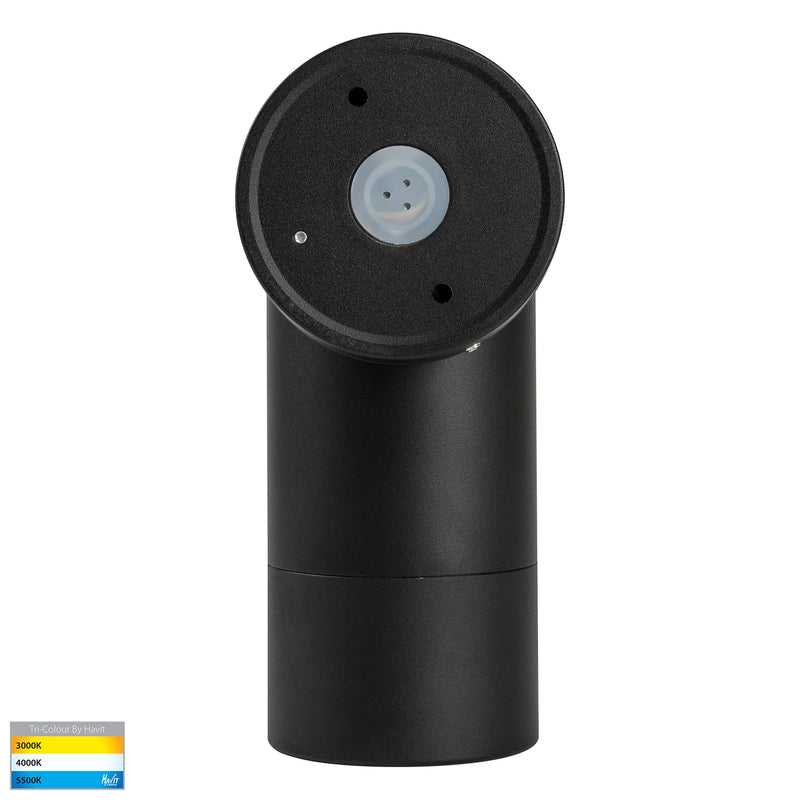 Havit Lighting - Maxi Tivah Aluminium Black TRI Colour Single Adjustable Wall Pillar Lights (HV1228T)