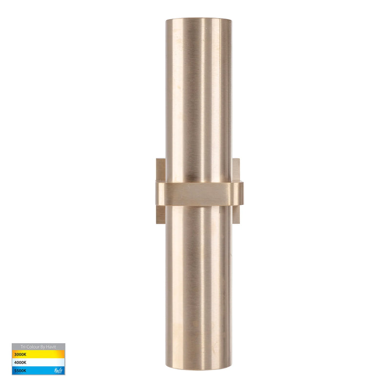 Havit Lighting Luz Solid Brass TRI Colour Single Up & Down Wall Pillar Lights (HV10591T)