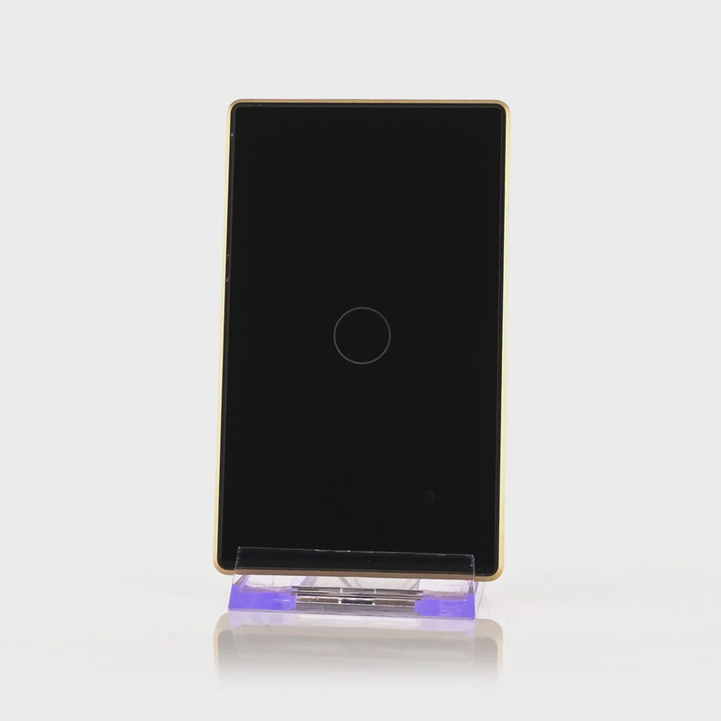Havit Lighting Wifi Single Gang Black with Gold Trim Wall Switch (HV9220-1)