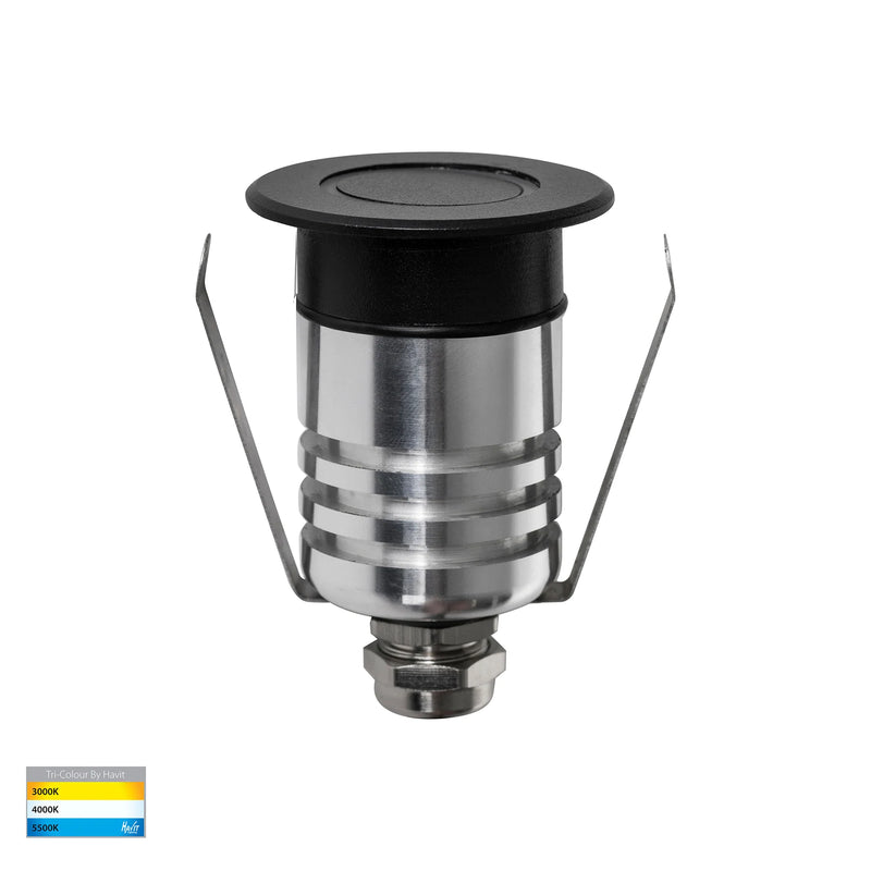 Havit Lighting Brillo Black Aluminium LED Wall or Inground Light (HV2894T-BLK-12V)