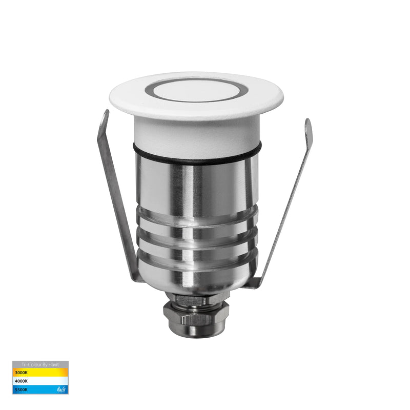 Havit Lighting Brillo White Aluminium LED Wall or Inground Light (HV2894T-WHT-12V)