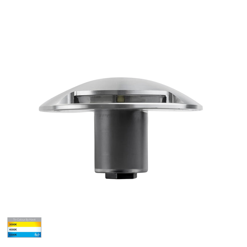 Havit Lighting Dome Silver Aluminium LED Two Way Deck Lights (HV2872T-SLV-12V)