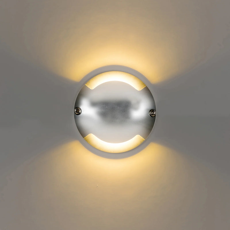 Havit Lighting Dome Silver Aluminium LED Two Way Deck Lights (HV2872T-SLV-12V)