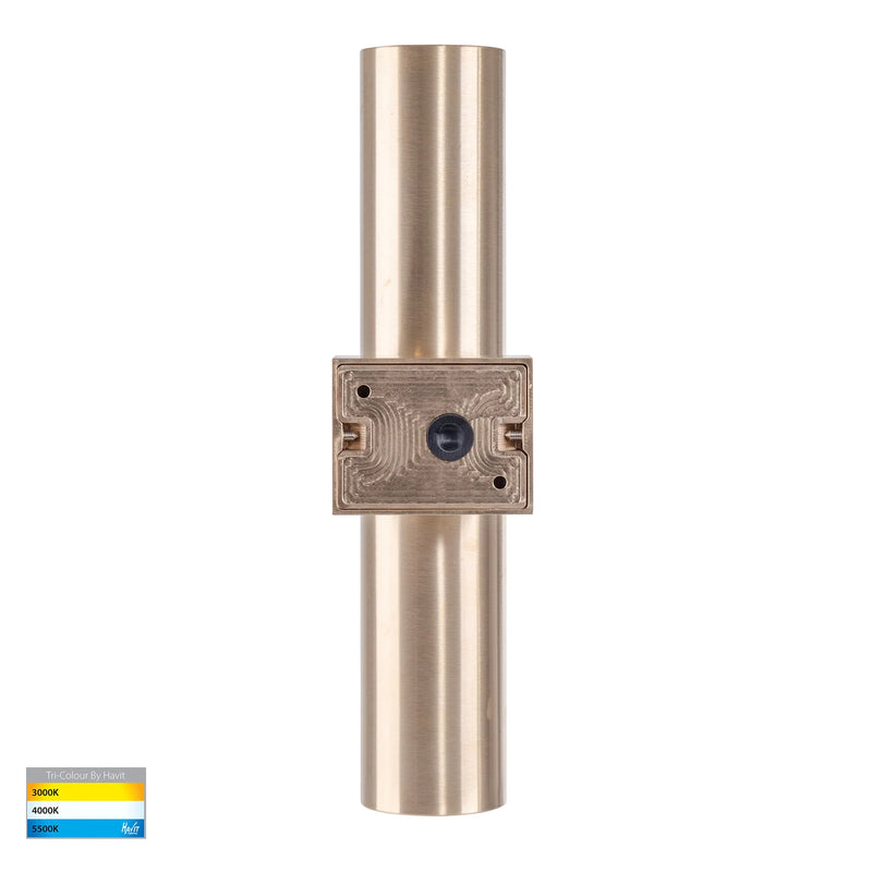 Havit Lighting Luz Solid Brass TRI Colour Single Up & Down Wall Pillar Lights (HV10591T)