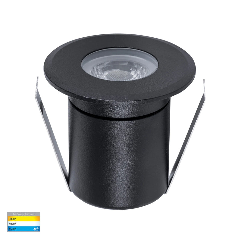 Havit Lighting Elite Black Aluminium LED Deck or Inground lights (HV2882T-BLK-12V)