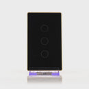 Havit Lighting Wifi 3 Gang Black with Gold Trim Wall Switch (HV9220-3)