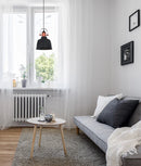 CLA ALTA: Industrial Bell Shape With Copper Highlights Pendant Lights