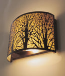 CLA AUTUMN: Curved Aged Bronze With Amber Lining Interior Wall Light