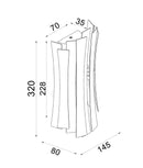 CLA BAGOTA: City Series LED Tri-CCT Interior Curved Shape Dimmable Wall Light