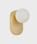 CLA BALLE: Interior Round Opal Diffuser with Oblong Base Wall Lights