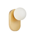 CLA BALLE: Interior Round Opal Diffuser with Oblong Base Wall Lights