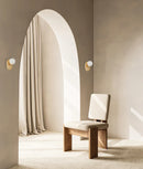 CLA BALLE: Interior Round Opal Diffuser with Oblong Base Wall Lights
