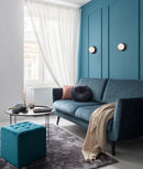 CLA BALLE: Interior Round Opal Diffuser with Round Base Wall Lights