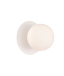 CLA BALLE: Interior Round Opal Diffuser with Round Base Wall Lights