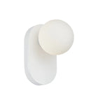 CLA BALLE: Interior Round Opal Diffuser with Oblong Base Wall Lights
