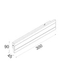 CLA BANDA: LED Tri-CCT Rectangular with Frosted Diffuser Wall Lights IP65