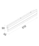 CLA BANDA: LED Tri-CCT Rectangular with Frosted Diffuser Wall Lights IP65