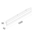 CLA BANDA: LED Tri-CCT Rectangular with Frosted Diffuser Wall Lights IP65