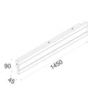 CLA BANDA: LED Tri-CCT Rectangular with Frosted Diffuser Wall Lights IP65