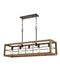 CLA BANQUET: Retro Interior Rectangular Wood Frame Pendant Light
