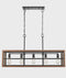 CLA BANQUET: Retro Interior Rectangular Wood Frame Pendant Light