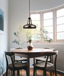 CLA BARROSA: GU10 Smokey Black Glass Champagne Glass Pendant Light