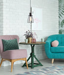 CLA BLACKBAND: Industrial Black Angled Bird Cage Pendant Light