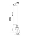 CLA BLACKBAND: Industrial Black Angled Bird Cage Pendant Light