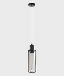 CLA BLACKBAND Industrial Black Tubular Bird Cage Pendant Light