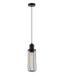 CLA BLACKBAND Industrial Black Tubular Bird Cage Pendant Light