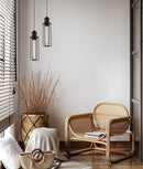 CLA BLACKBAND Industrial Black Tubular Bird Cage Pendant Light