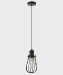 CLA BLACKBAND Industrial Black Pear Shape Bird Cage Pendant Light